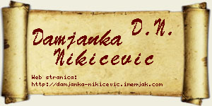 Damjanka Nikićević vizit kartica